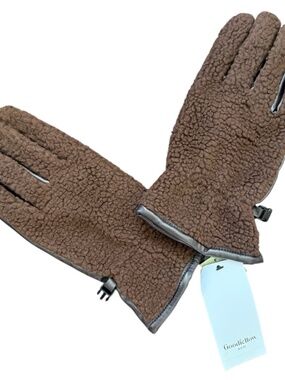 Goodfellow & Co Sherpa Lined Tech Touch Gloves‎ Brown L/XL Winter Warm Gorpcore